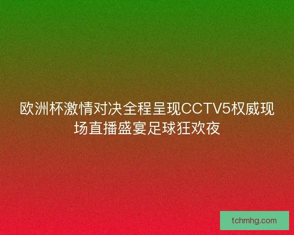 欧洲杯激情对决全程呈现CCTV5权威现场直播盛宴足球狂欢夜